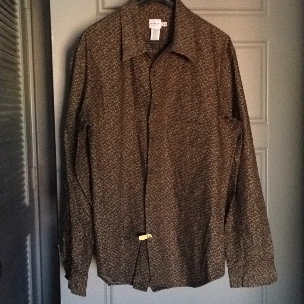 CALVIN KLEIN JEANS PATTERNED COLLAR SHIRT SIZE XL